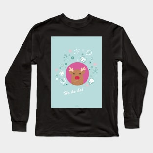 Hohoho! Rudolph reindeer Long Sleeve T-Shirt